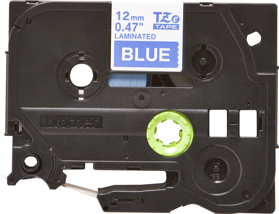 BROTHER P-TOUCH TZE-535 blanc sur hard bleu 12mm