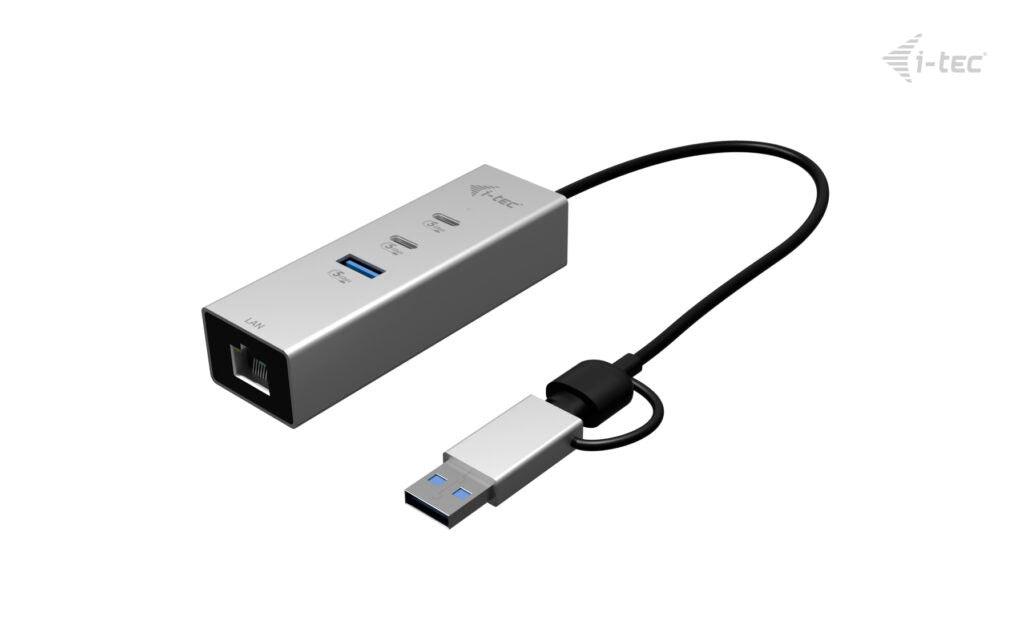 I-TEC USB-C/USB-A Metal HUB 3 2x USB-C Gen1 1x USB-A Gen1 1x 2.5GLAN