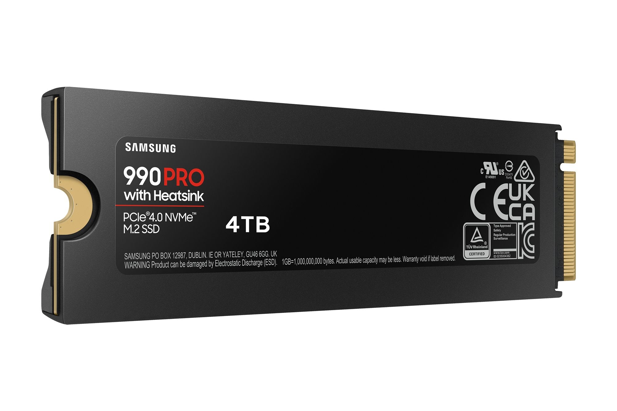 Samsung MZ-V9P4T0CW 4 To 990 Pro M2 SSD 7450 Mo/s Lecture 6900 Mo/s Écriture