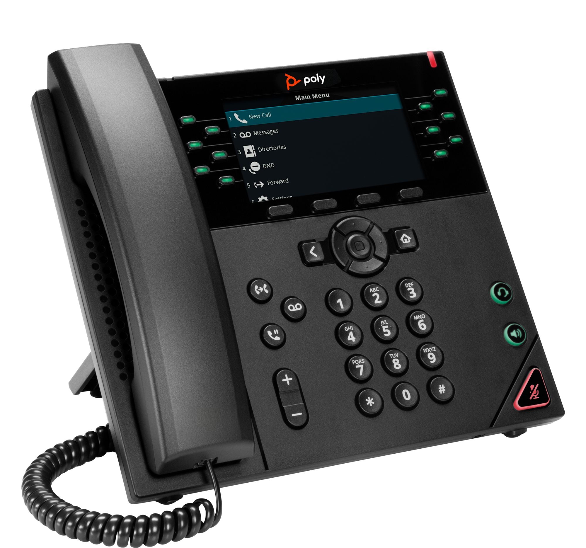 HP Poly VVX 450 12-Line IP Phone and PoE-enabled WW