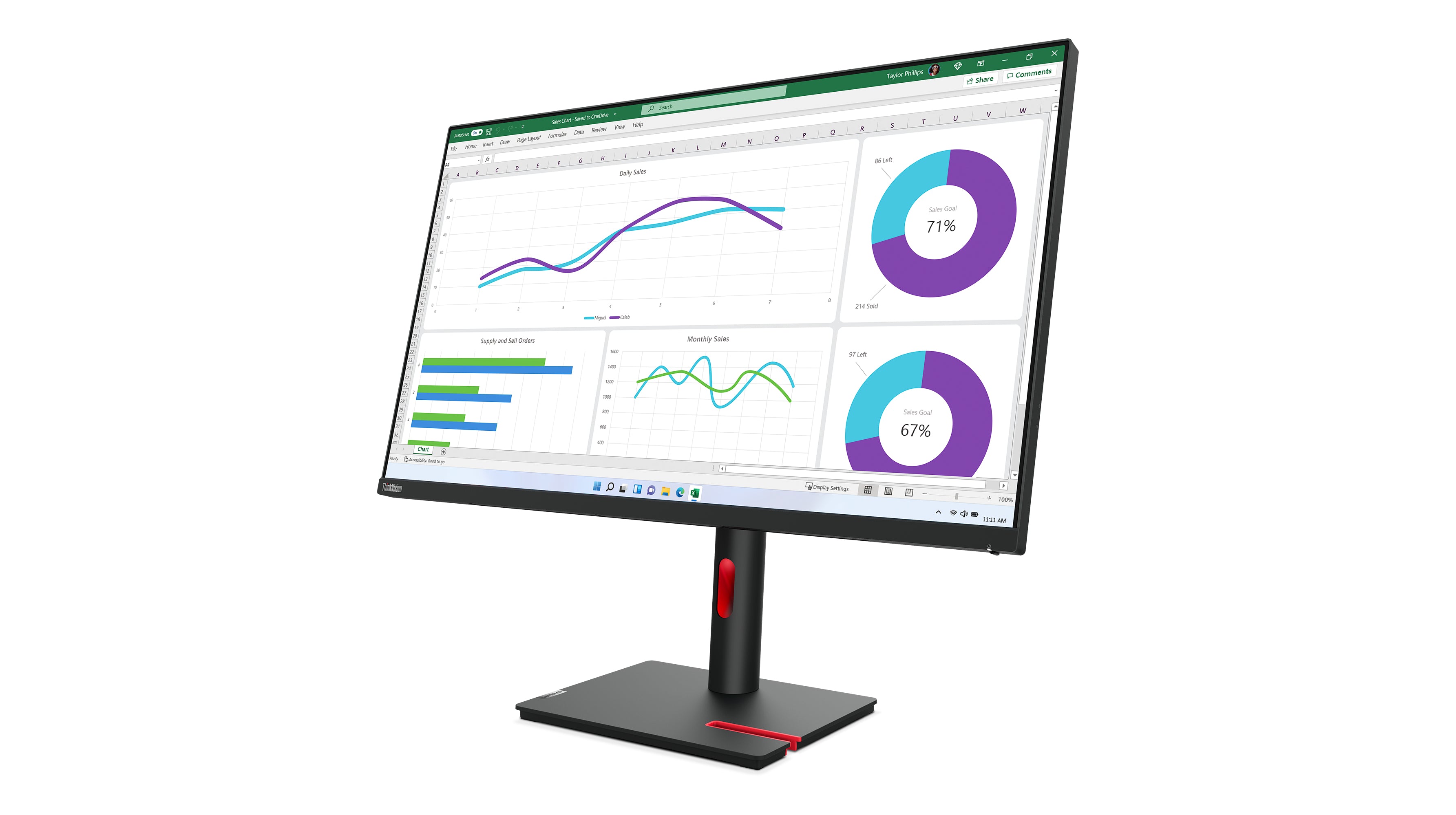 LENOVO ThinkVision T32h-30 31.5p 2560x1440 Monitor 16:9 60Hz HDMI DP