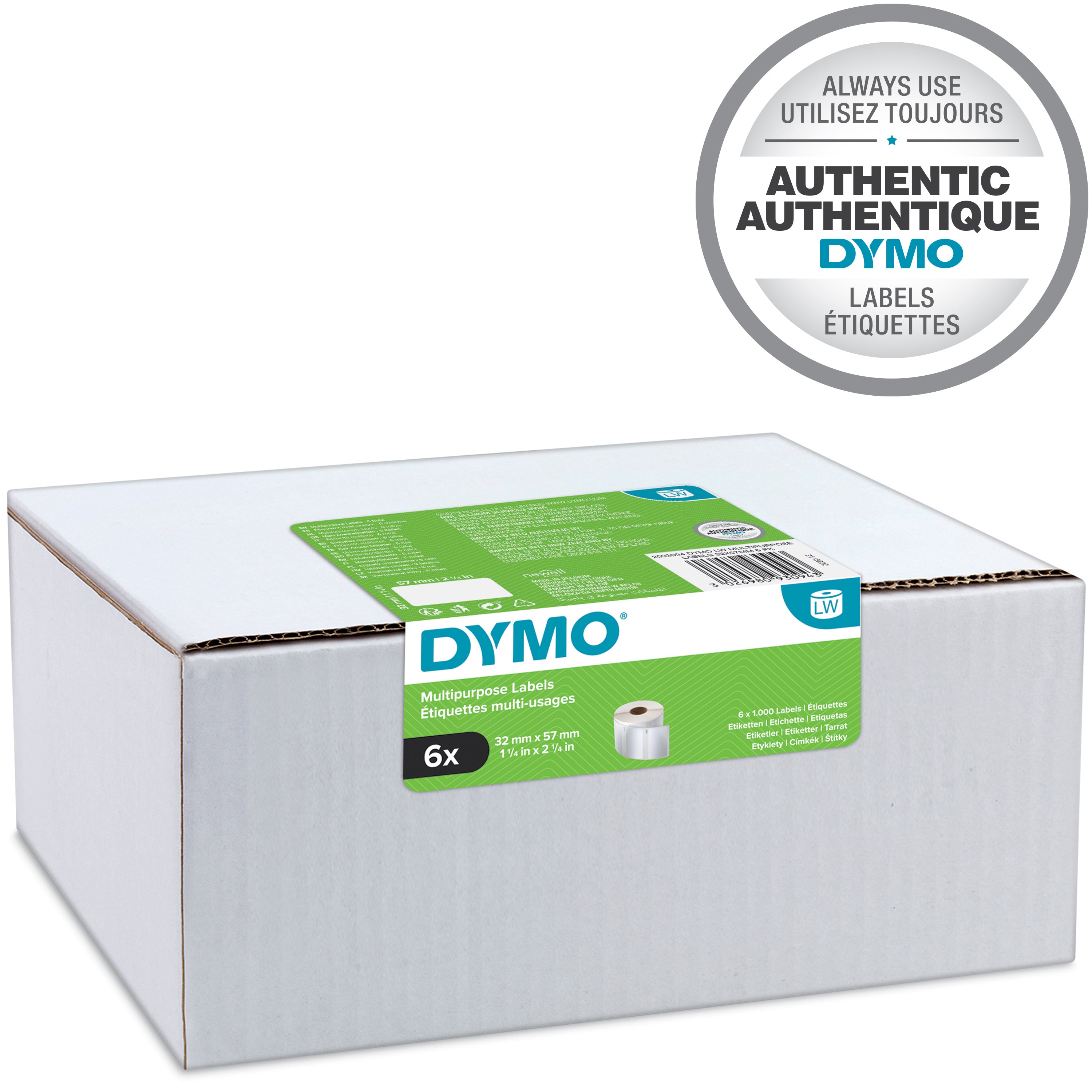 DYMO Etiquettes LabelWriter 6 x 1000 étiquettes