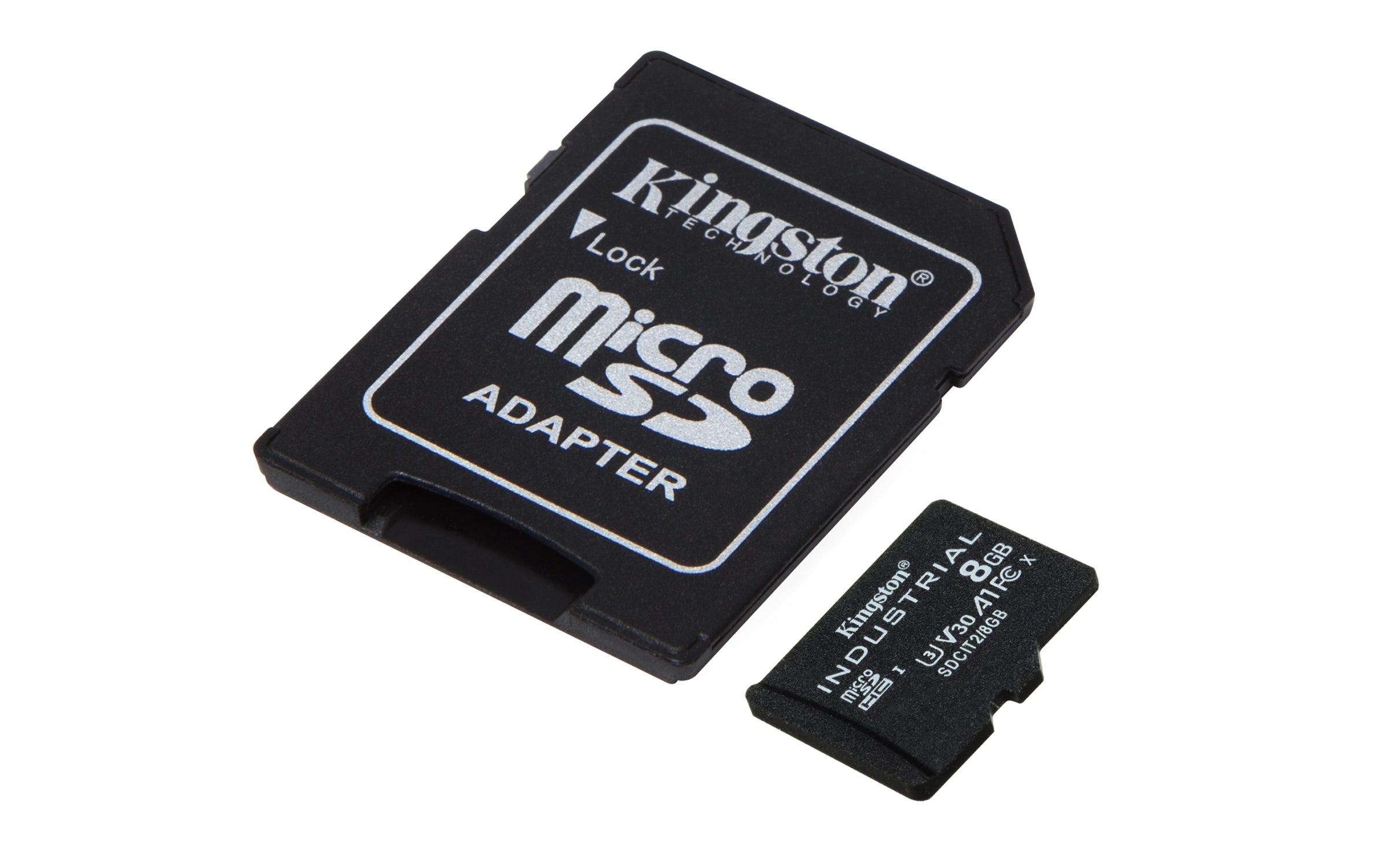 KINGSTON 8Go microSDHC Industrial C10 A1 pSLC Card + SD Adapter