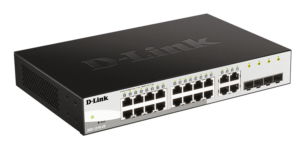 D-LINK 20-Port Layer2 Smart Managed Gigabit Switch dlink green 3.0 16x 10/100/1000Mbit/s TP RJ-45 Port4x TP Combo Port/SFP Slot