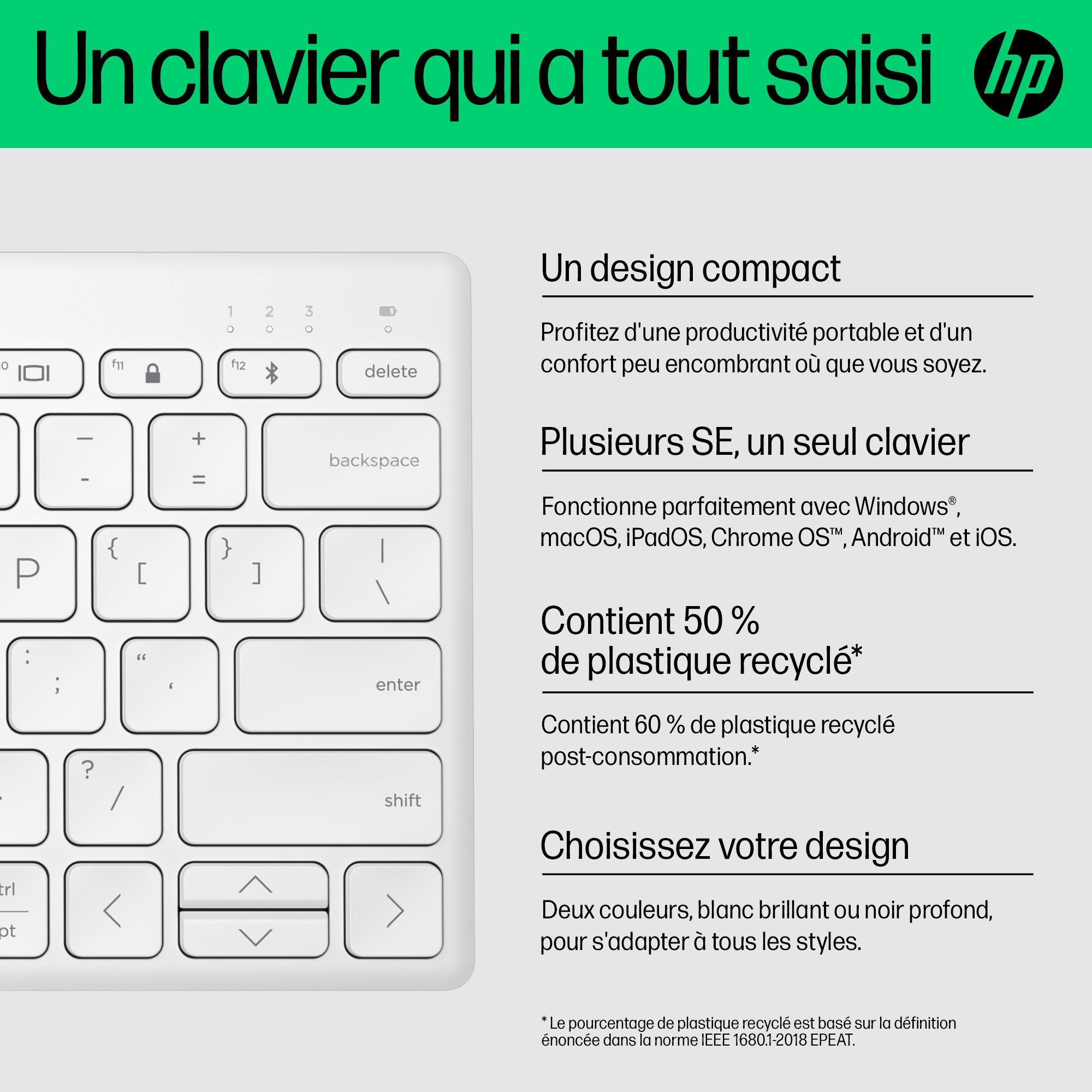 HP 350 WHT Compact Multi-Dev KBD