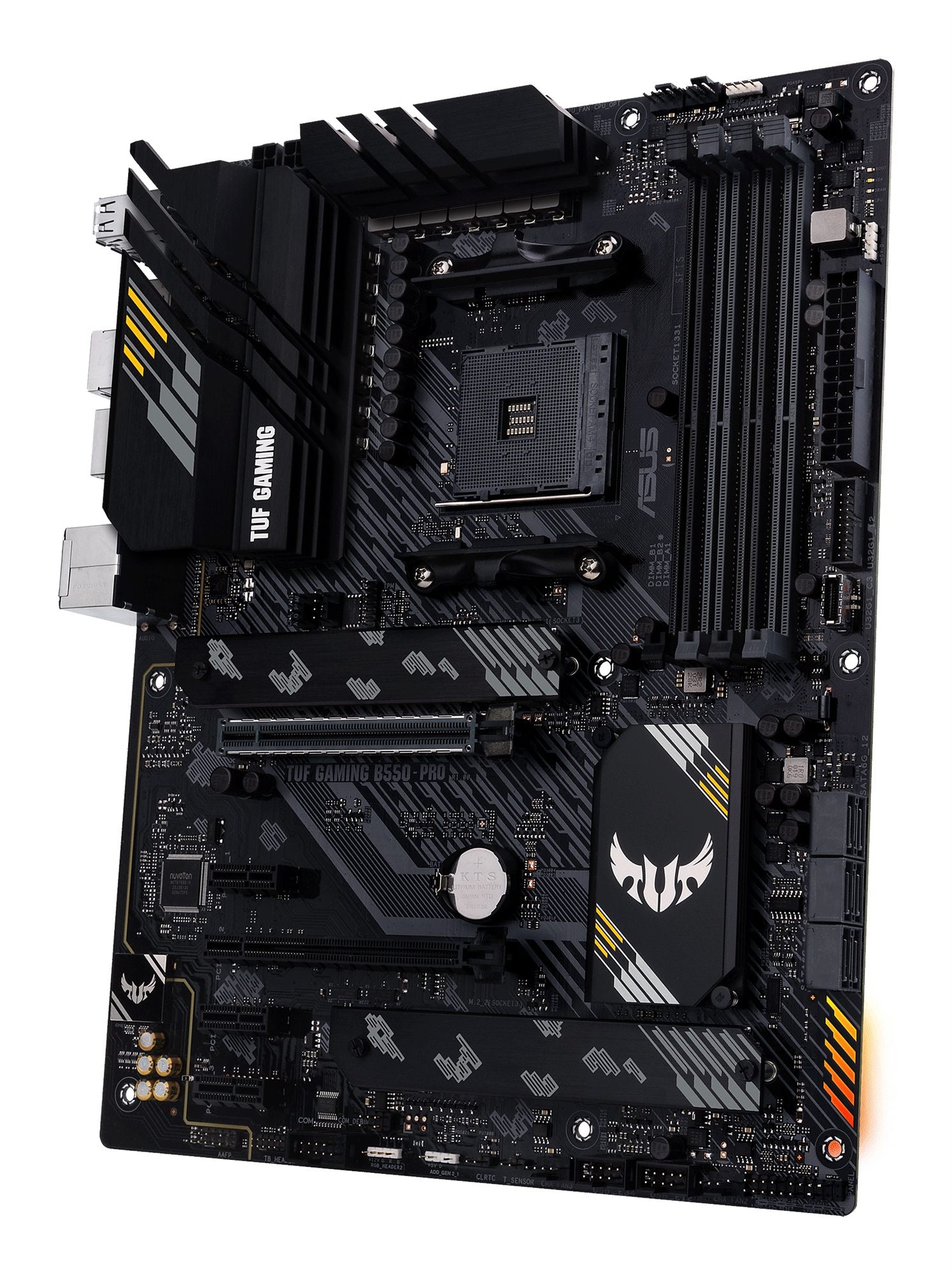 ASUS TUF GAMING B550-PRO AM4 PCIe 4.0 dual M.2 x16 SATA 6Gbps 2.5Gb Ethernet HDMI DisplayPort