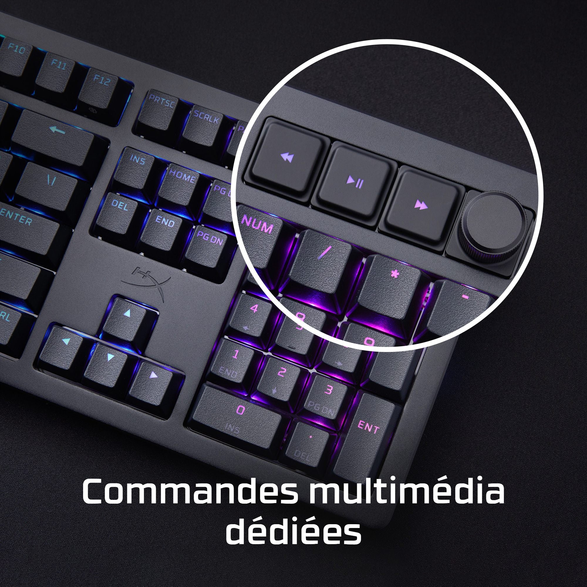 Clavier mécanique HyperX Alloy Rise RGB - Interrupteurs linéaires HyperX - QWERTY US INT