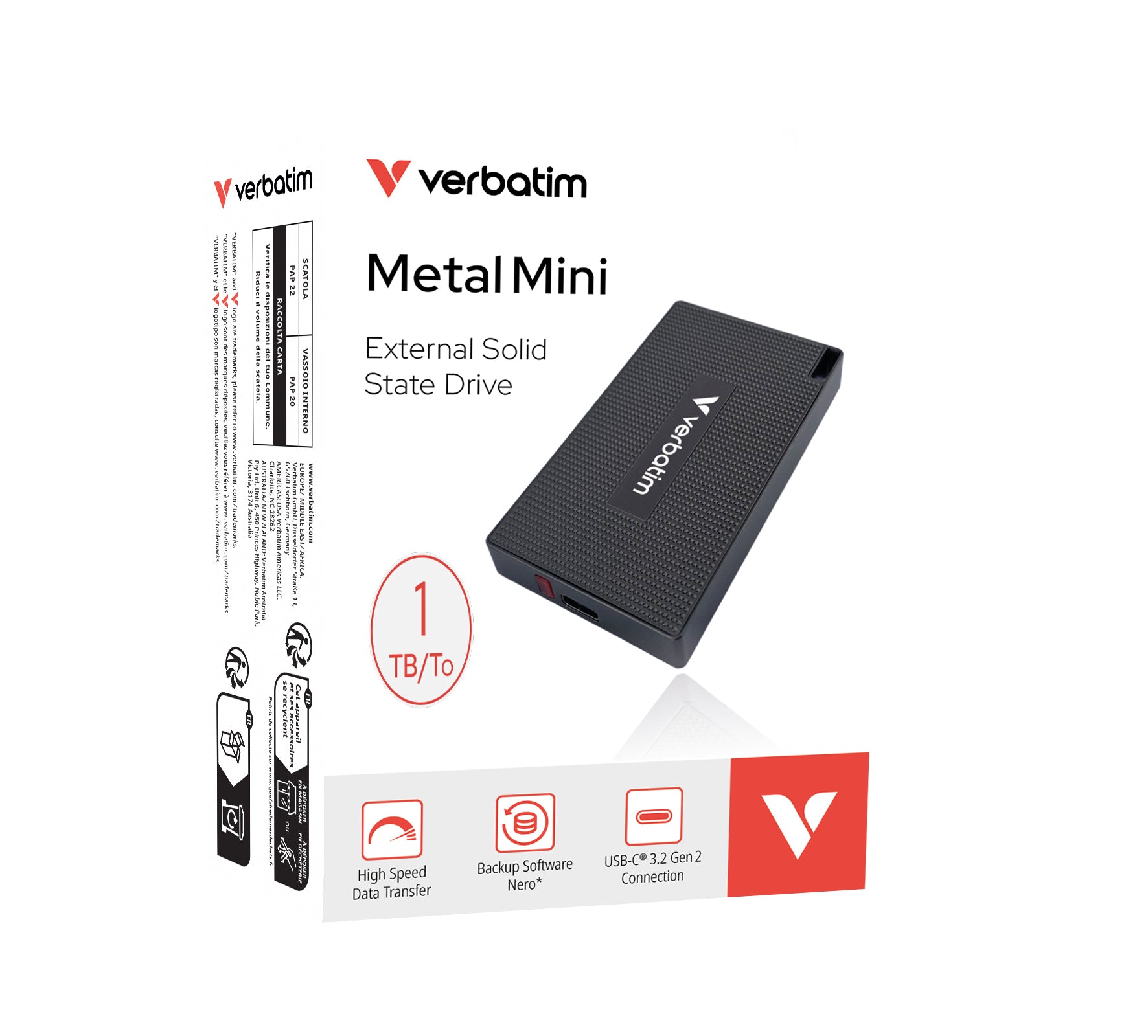 Metal Mini SSD USB-C 3.Gen 2 1TB