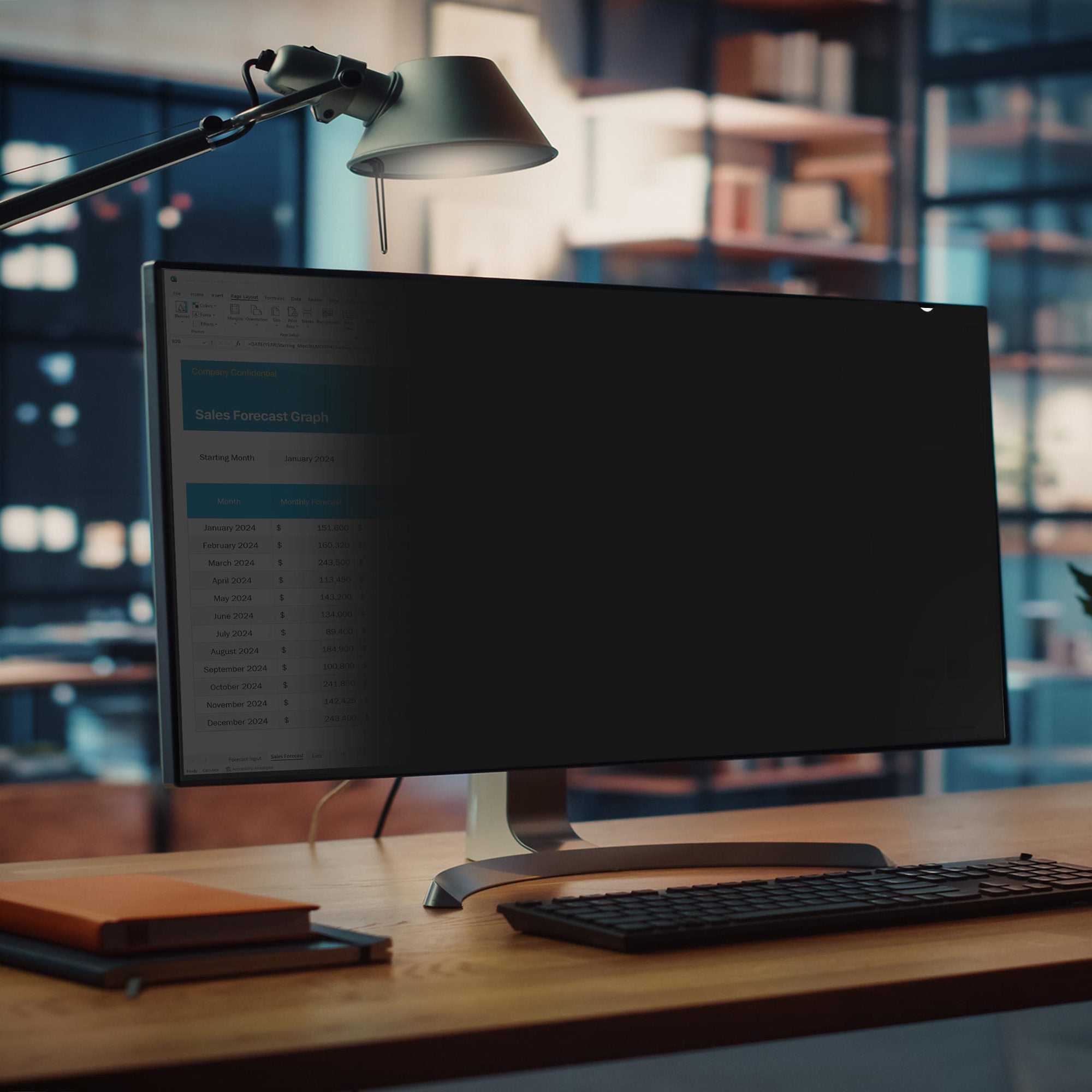 Privacy Screen Dell P3424WE Double Sided