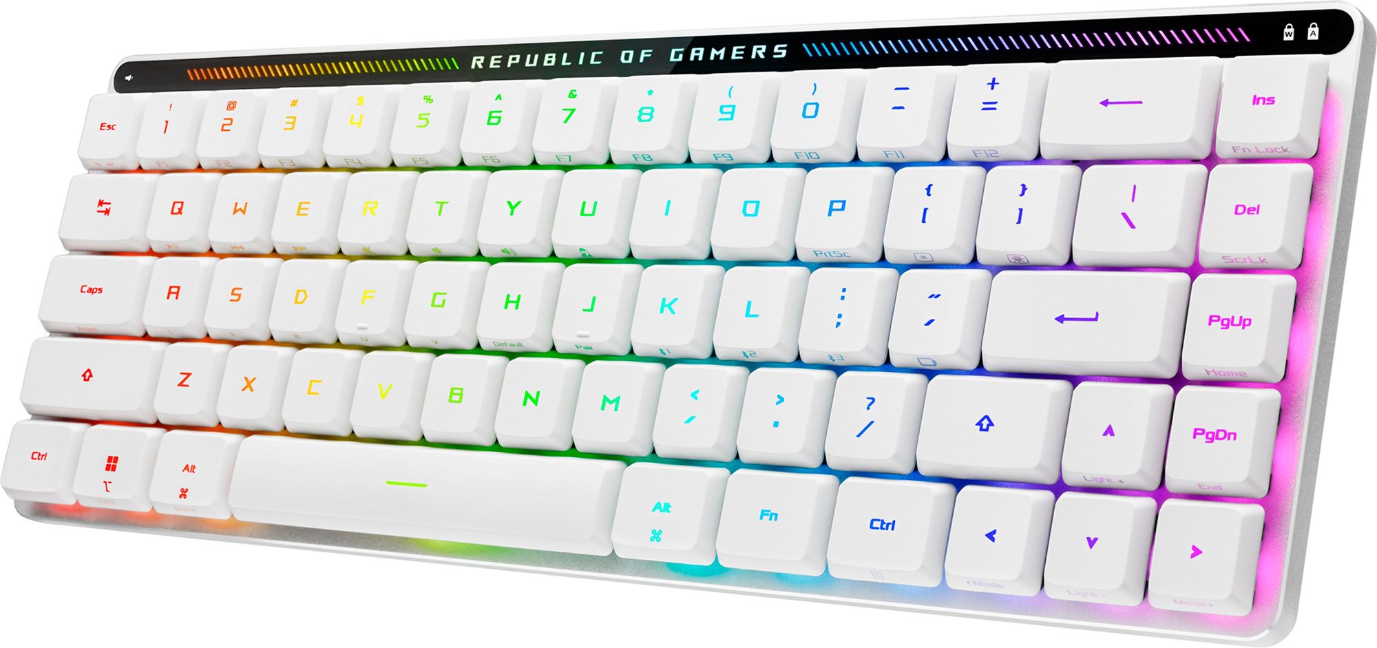 ASUS ROG Falchion RX Low Profile clavier Gaming USB + RF Wireless + Bluetooth Blanc