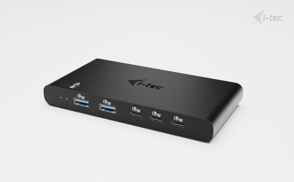 I-TEC KVM Docking Station HDMI for 2 hosts 1x HDMI 3xUSB-C 3.2 Gen1 2x USB-A 3.2 Gen 1 1x 3.5mm Audio/Mic Power Delivery 2x 100W