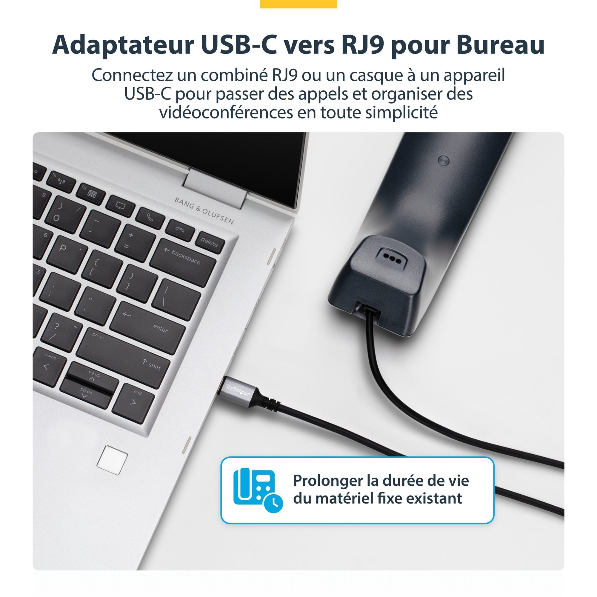 USB-C to RJ9 Adapter for Handset/Headset
