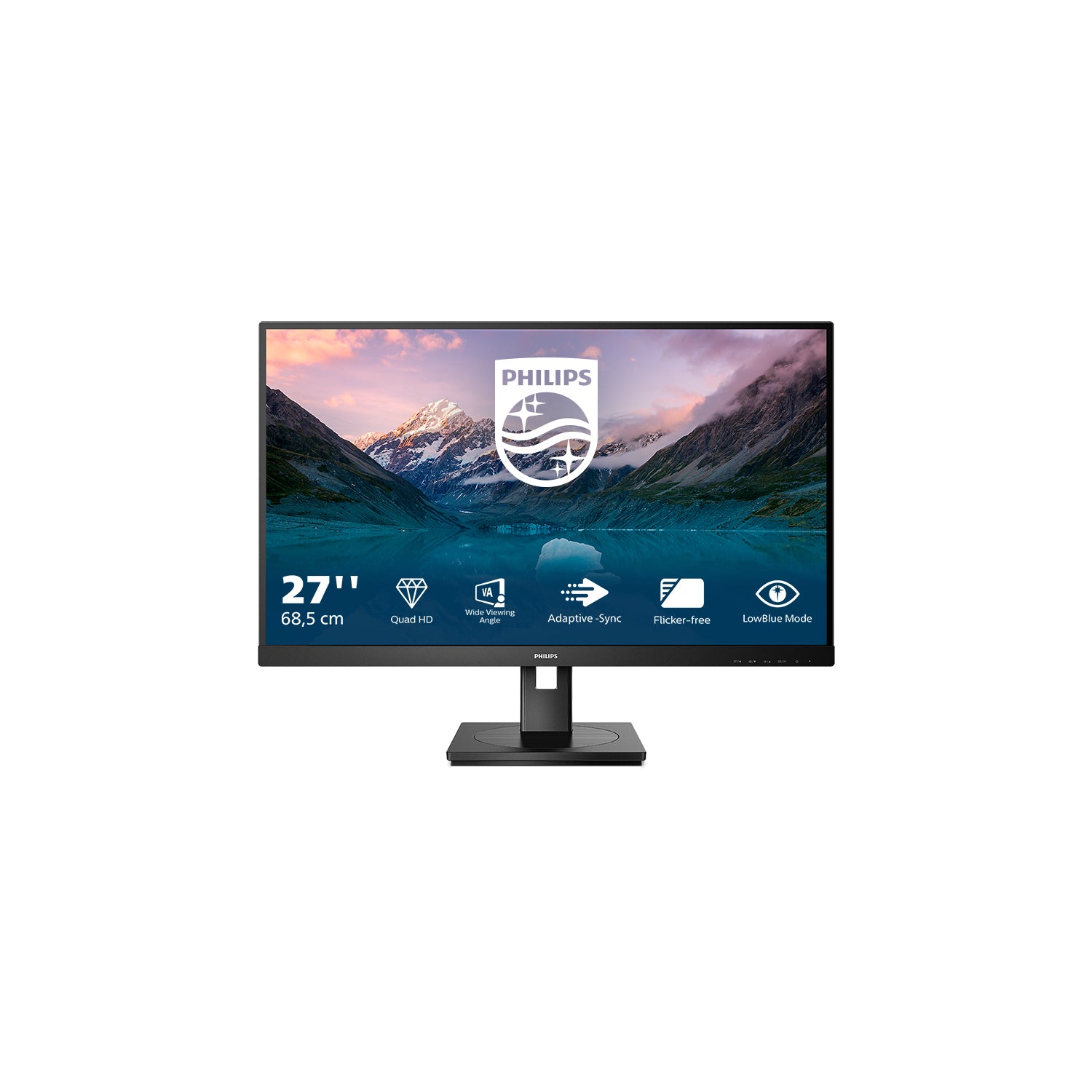PHILIPS 275S9JML/00 Ã‰cran LED - 27" - 2560 x 1440 QHD @ 75 Hz - VA - 300 cd/mÂ² - 4000:1 - 4 ms - HDMI, DP, Haut- parleurs , HAS