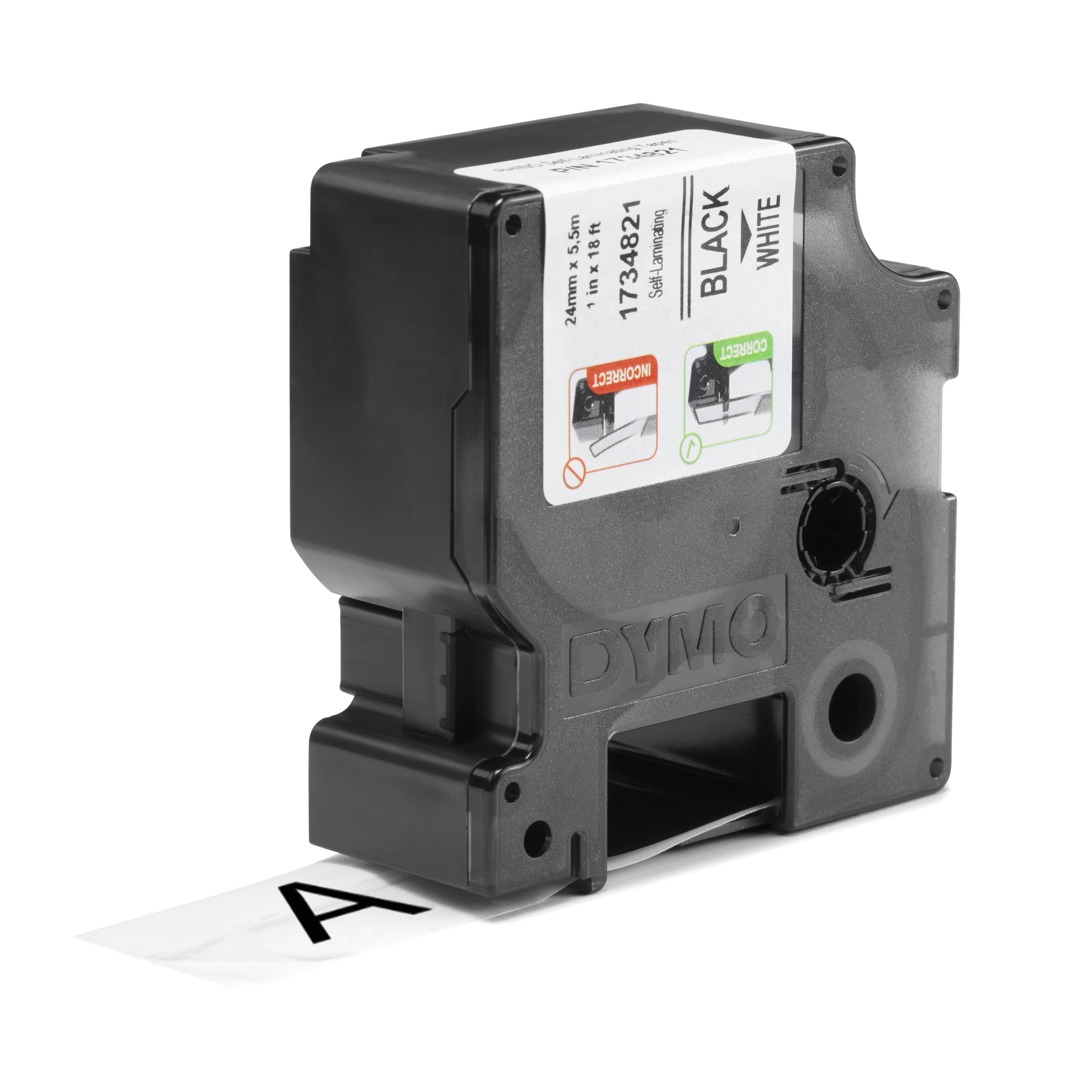 RUBAN DYMO 24MM VINYL NOIR SUR BLANC POUR RHINO 6000