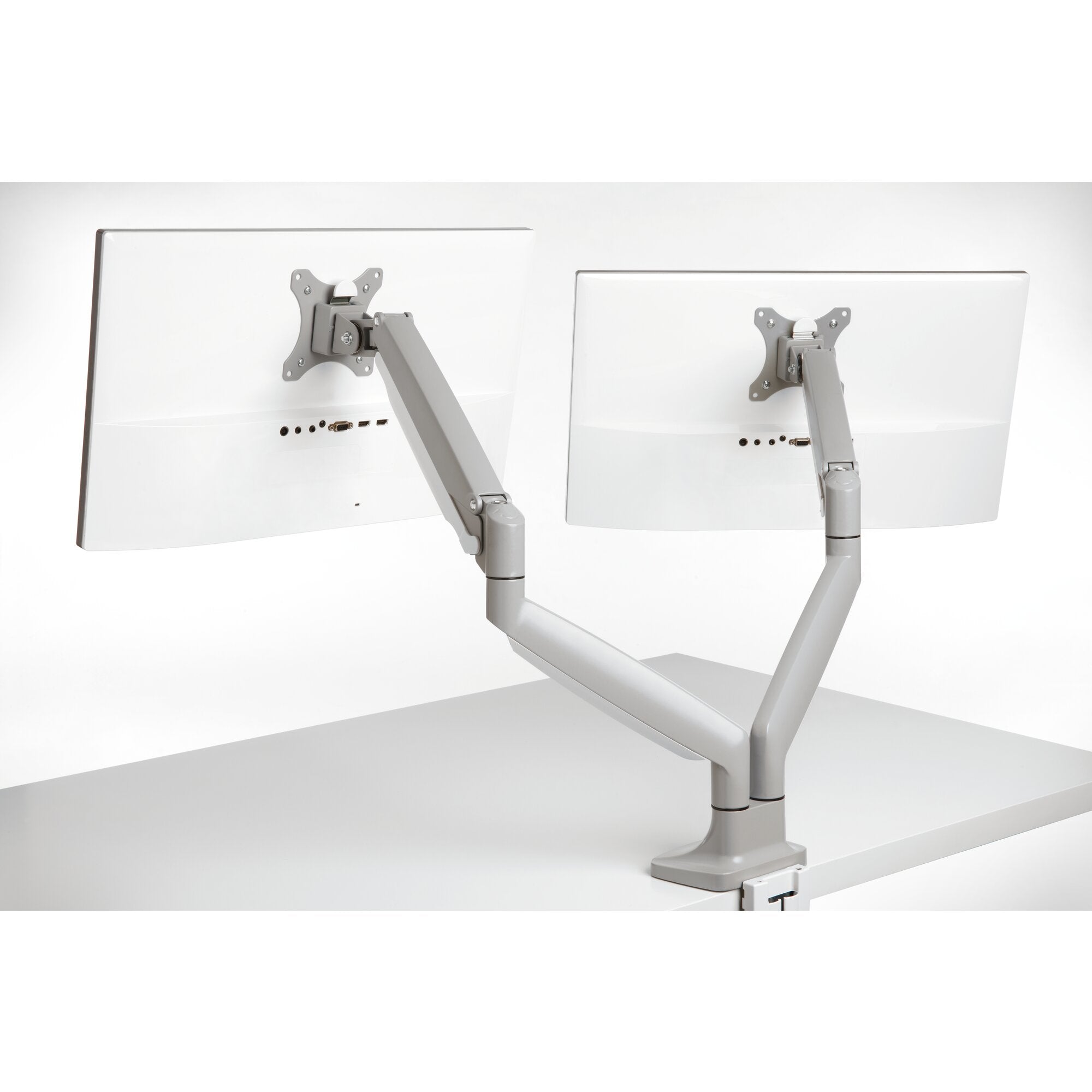 One-touch Height Adjust dual monitor arm