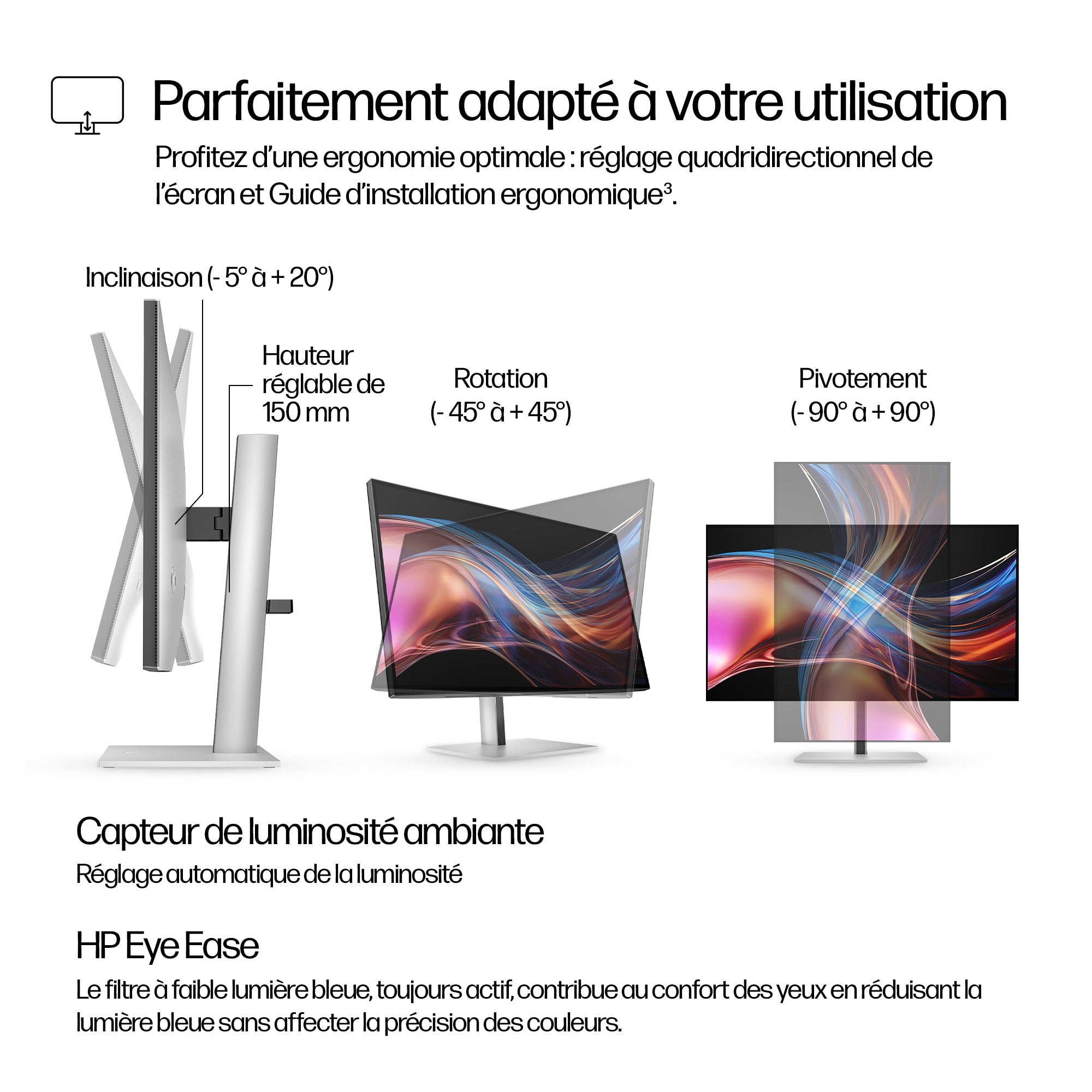 HP Écran  Series 7 Pro - 727pu QHD 27p 2560 x 1440 HDMI DP Thunderbolt 4 3/3/0
