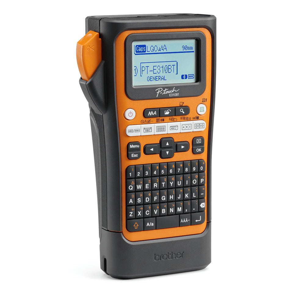 Brother PT-E310BTVP imprimante pour étiquettes Transfert thermique 180 x 180 DPI 20 mm/sec Avec fil &sans fil HSE/TZe Bluetooth QWERTZ