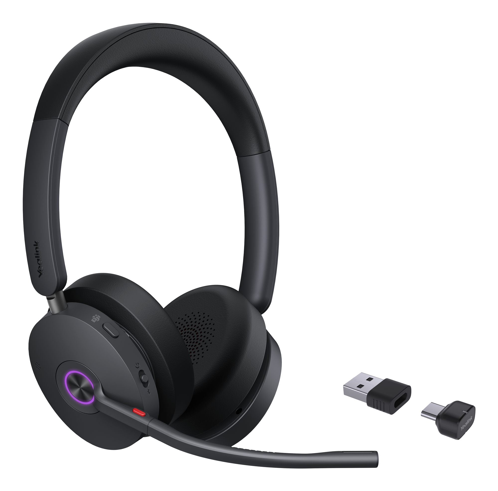 Yealink BH74 Teams USB-C/A Sans fil Arceau Bureau/Centre d'appels USB Type-C / USB Type-A Bluetooth Noir