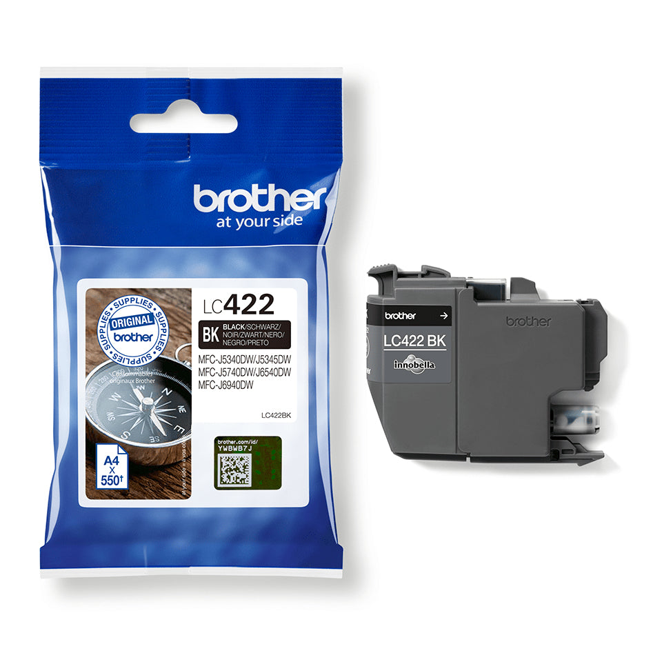 BROTHER LC422BK Ink Cartridge For BH19M/B Compatible with MFC-J5340DW MFC-J5740DW MFC-J6540DW MFC-J6940DW 550 pages