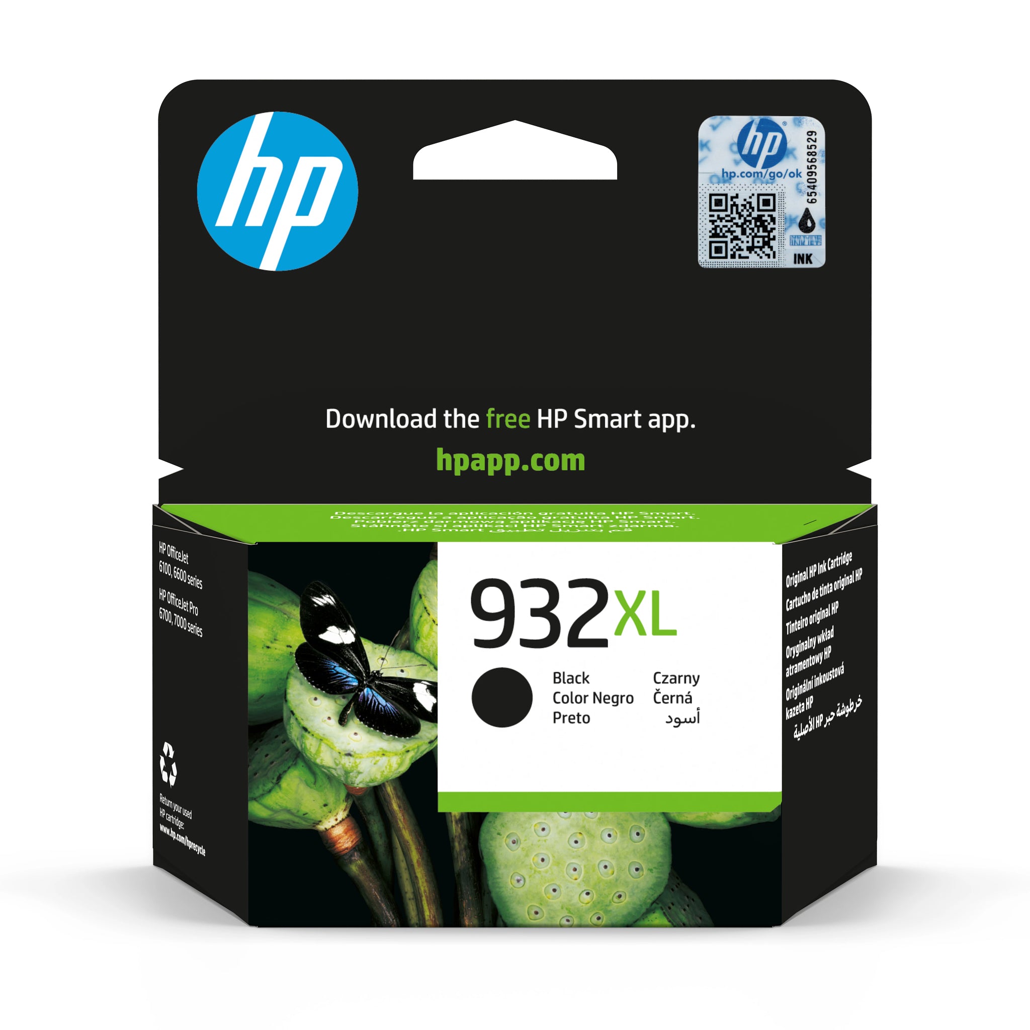 HP 932XL cartouche d'encre noir grande capacité authentique - Rendement élevé (XL) - Encre a pigments - 22,5 ml - 1000 pages - 1 piece(s)