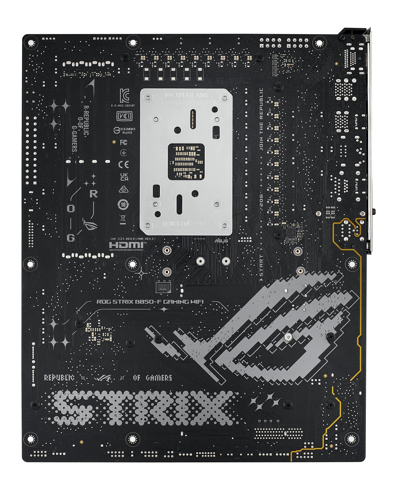ASUS ROG STRIX B850-F GAMING WIFI AM5 DDR5 ATX MB 1xHDMI 1xDP 4xM.2 2xSATA