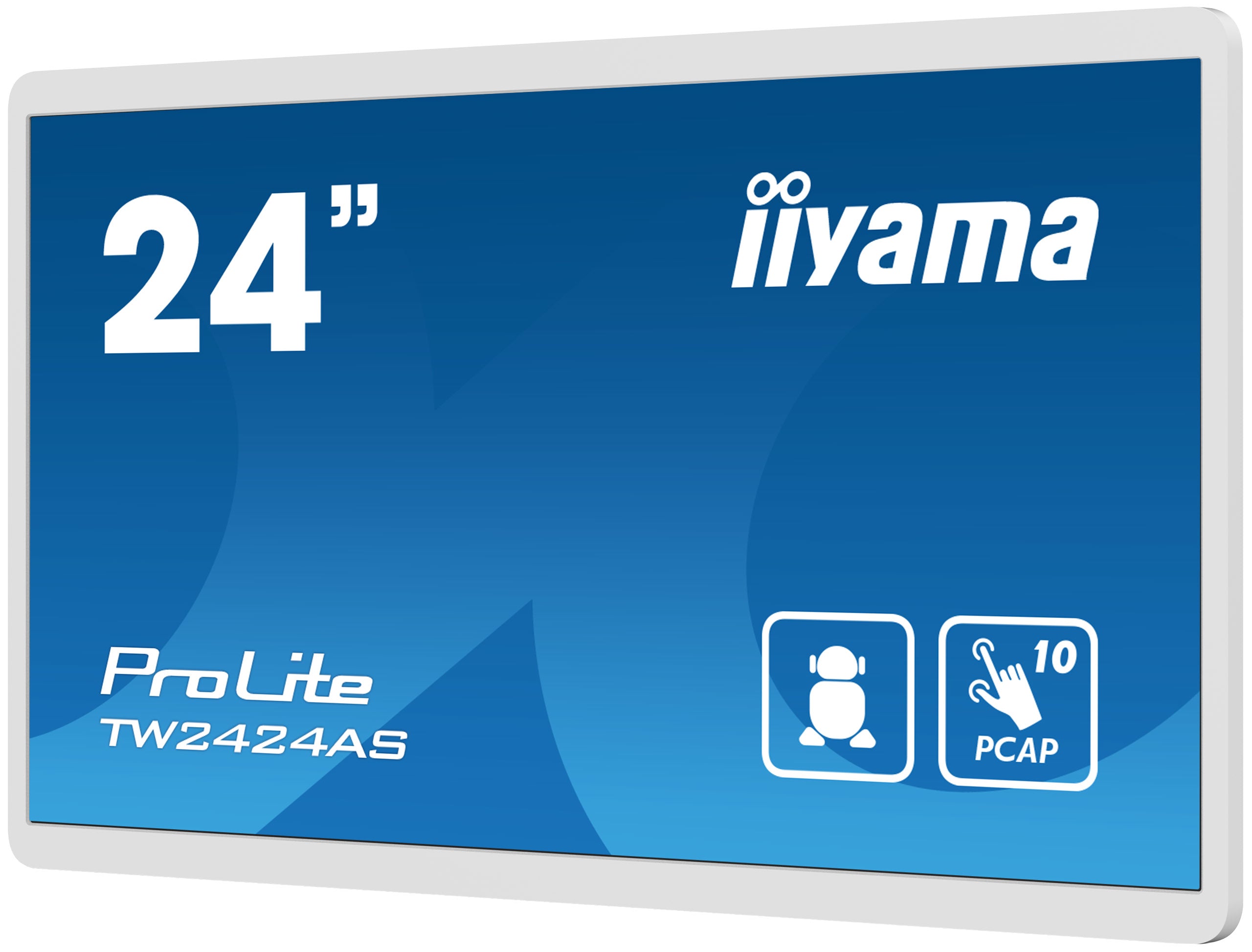 "iiyama TW2424AS-W1 Écran d'affichage dynamique Écran plat de signalisation numérique 60,5 cm (23.8"") Wifi 250 cd/m2 4K Ultra HD Noir Écran tactile Intégré dans "