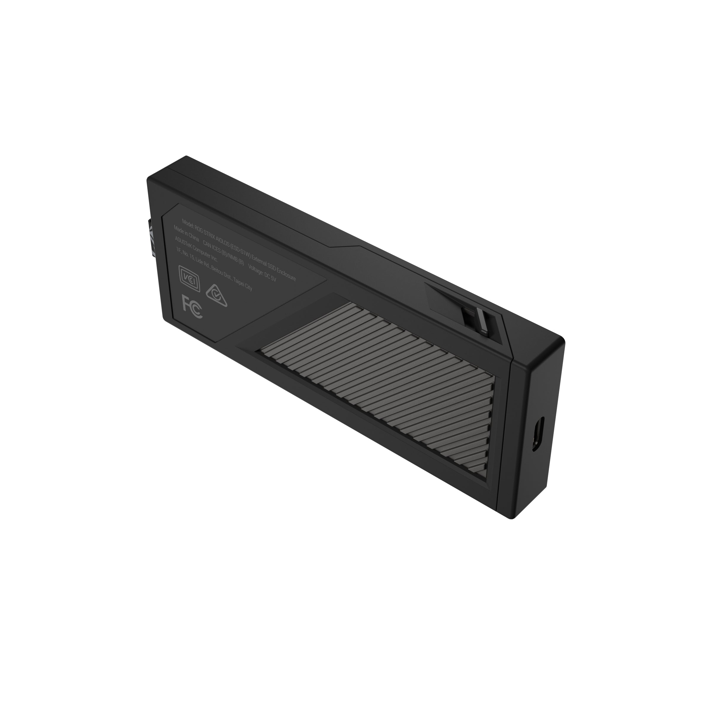 ASUS ROG Strix Aiolos M.2 NVMe SSD Enclosure USB 3.2 GEN2 Type-C 20Gbps Aura Sync RGB
