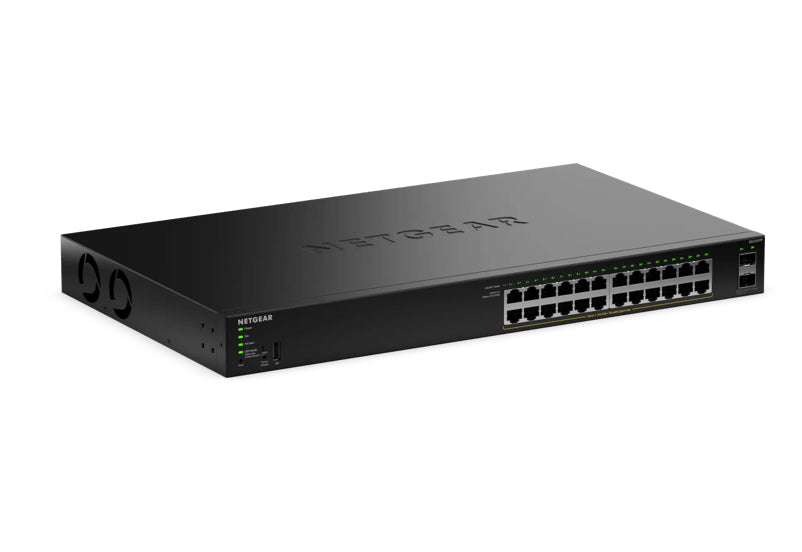 NETGEAR S350 Series 24-Port Gigabit Ethernet PoE+ Smart Managed Essentials Switch with 2 Dedicated SFP Ports