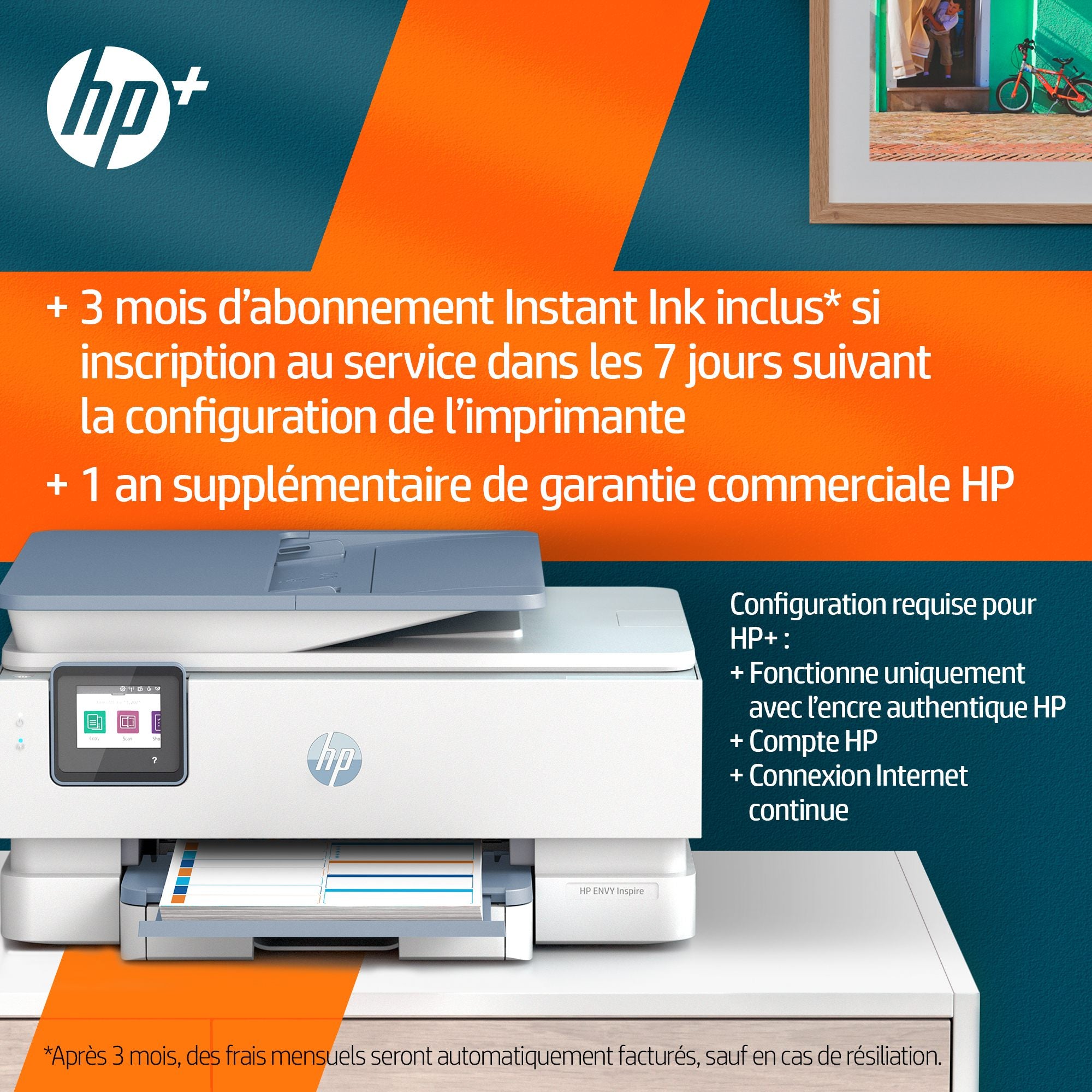 HP ENVY Inspire 7921e All-in-One MFP colour inkjet 216x297mm A4 13ppm Copy 15ppm Print 125sheets USB Wi-Fi Bluetooth surf blue