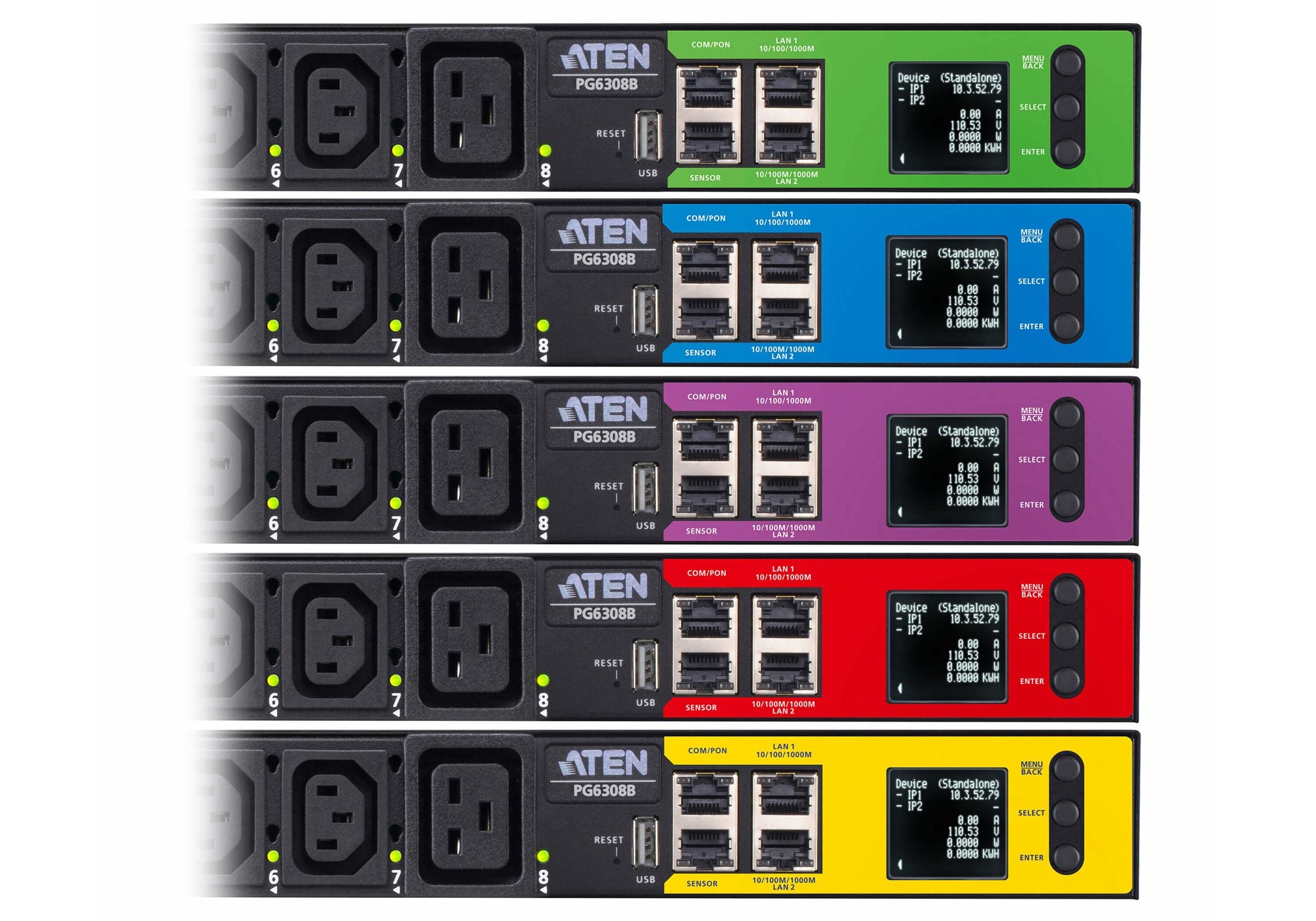 ATEN PG6308G ECO PDU MULTIPRISE IP 6xC13+2xC19 switché mesur