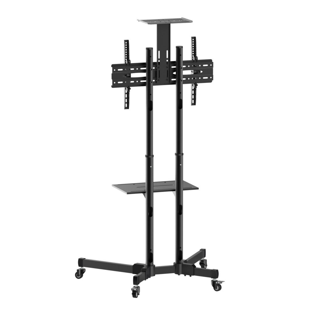"Techly ICA-TR16T Support TV mobile 37-70"" jusqu'a 50kg réglable 2 étageres"