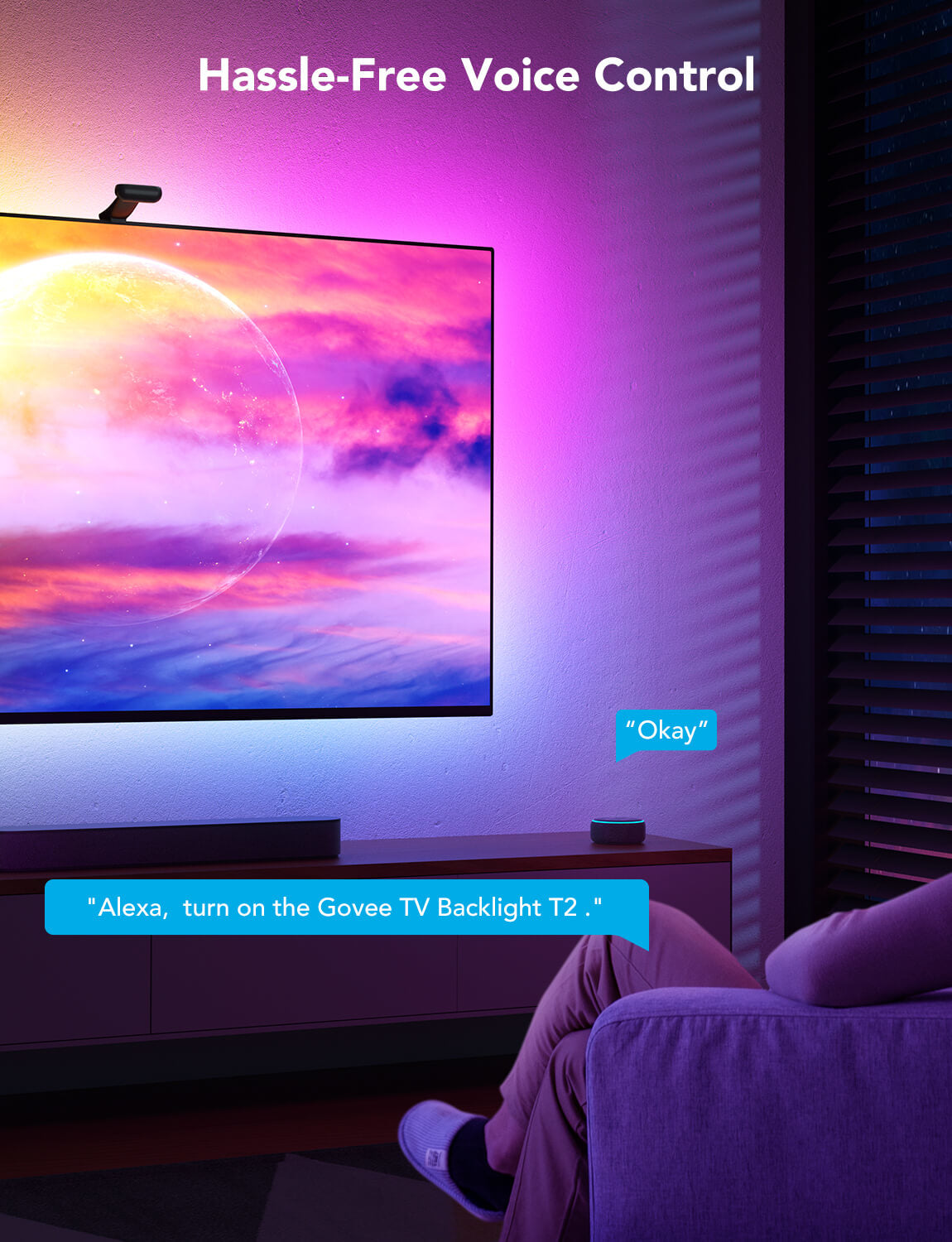 Govee H605C Envisual TV Backlight T2 | Bande LED | pour TV 75-85 pouces, RGBIC, Wi-Fi+Bluetooth