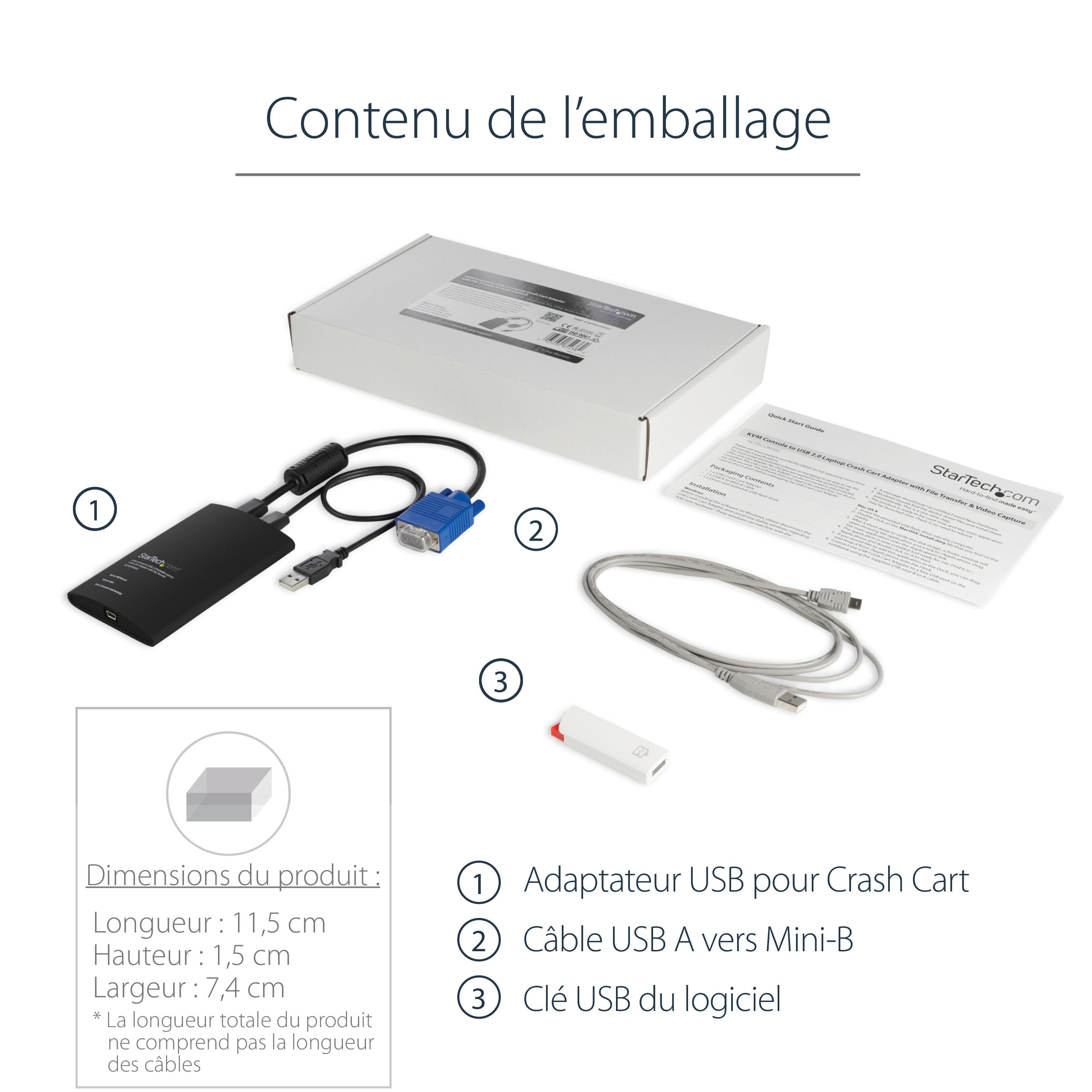 KVM Portable Crash Cart w/File Transfer