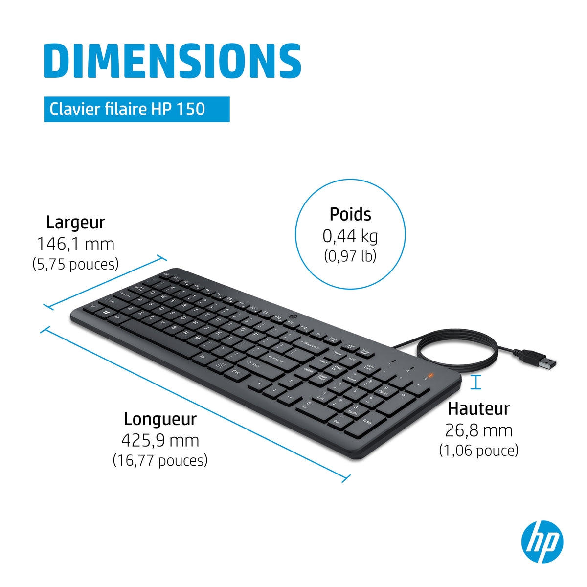 HP 150 Wired Keyboard