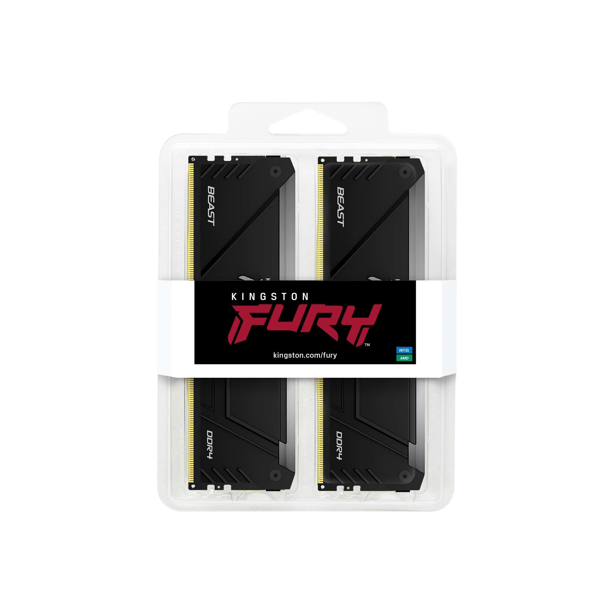 KINGSTON 32Go 3200MT/s DDR4 CL16 DIMM Kit of 2 1Gx8 FURY Beast RGB