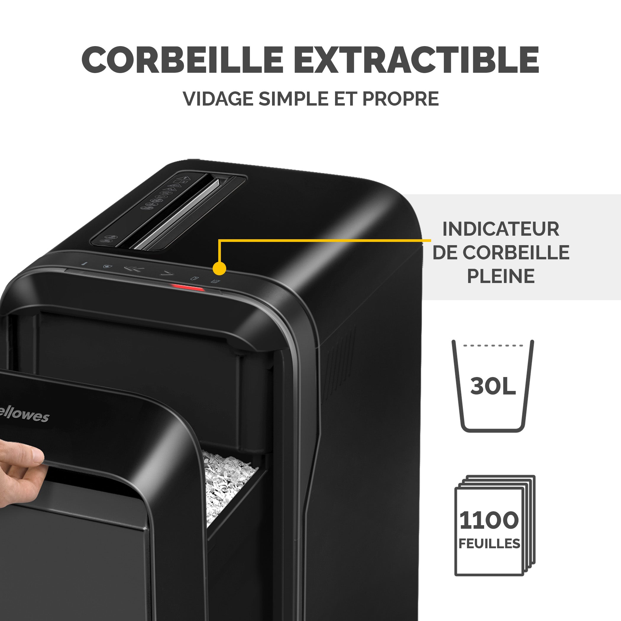 FELLOWES DESTRUCTEUR MICROSHRED LX221 NOIR COUPE MICROPARTICULES 230V EU/UK