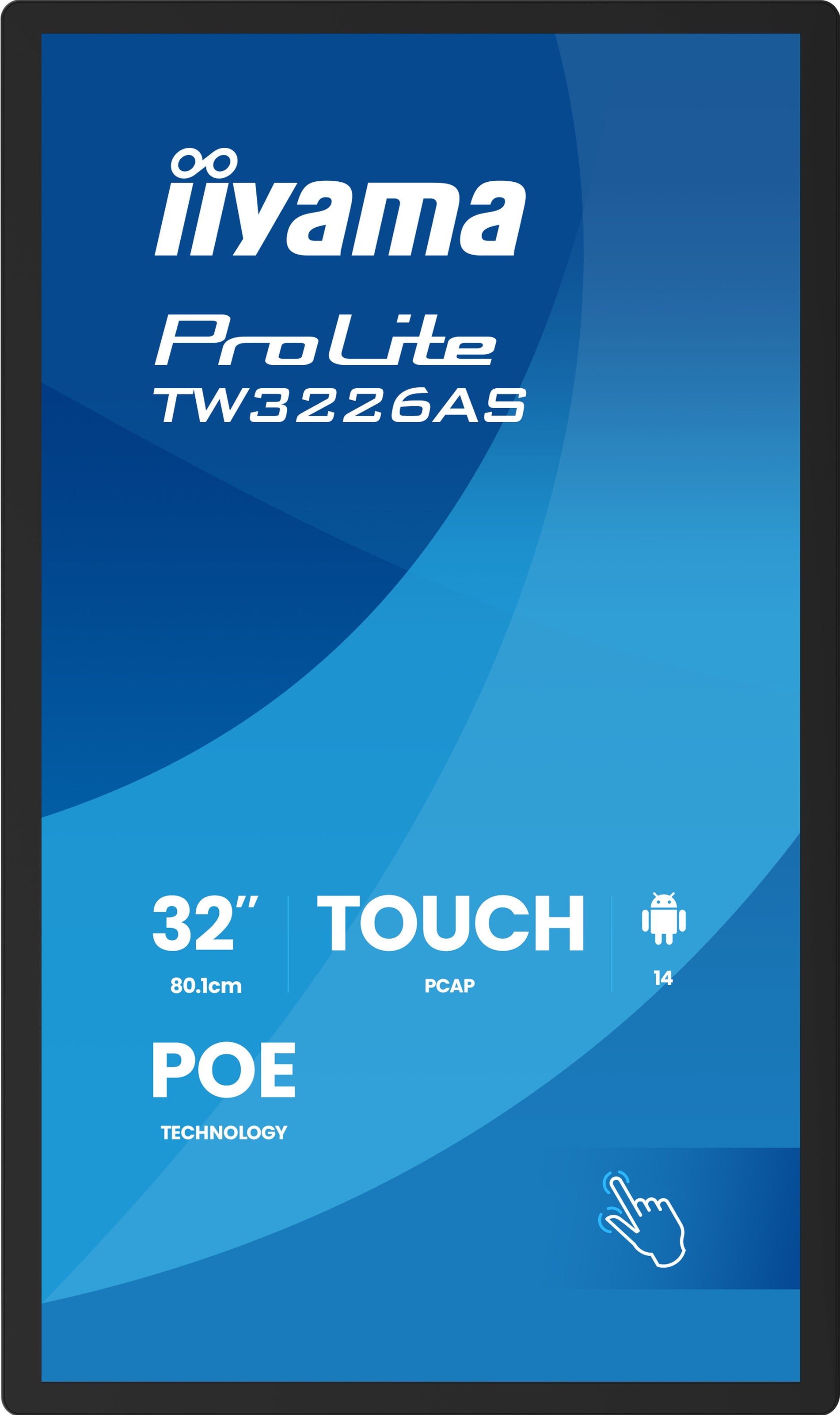 iiyama TW3226AS-B3P PC-Panel 32 pouces avec Android 14+GMS SOC Octo-core RK3576 4 Go de stockage 32 Go PCAP Écran tactile 10 points 1920x1080 VA