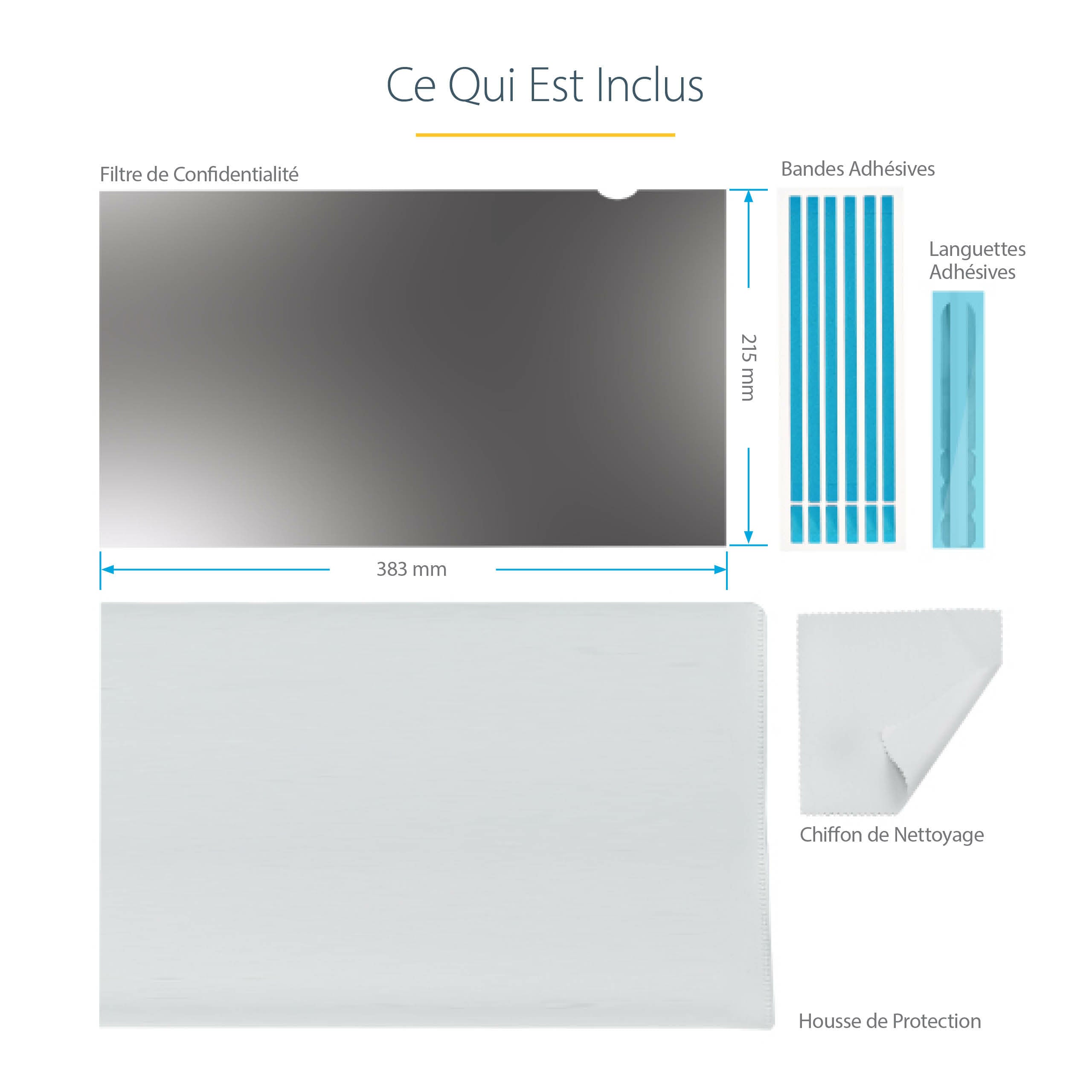 17.3" Laptop Privacy Filter Anti-Glare
