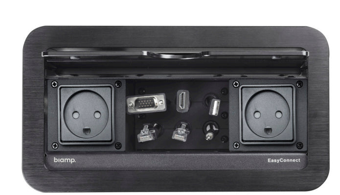 Biamp Cable Cubby, 2 universal power connectors
