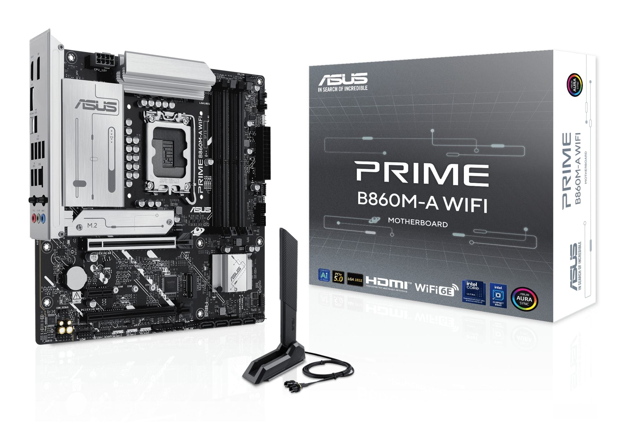 ASUS PRIME B860M-A WIFI LGA1851 DDR5 micro ATX MB 1xHDMI 2xDP 2xM.2 4xSATA
