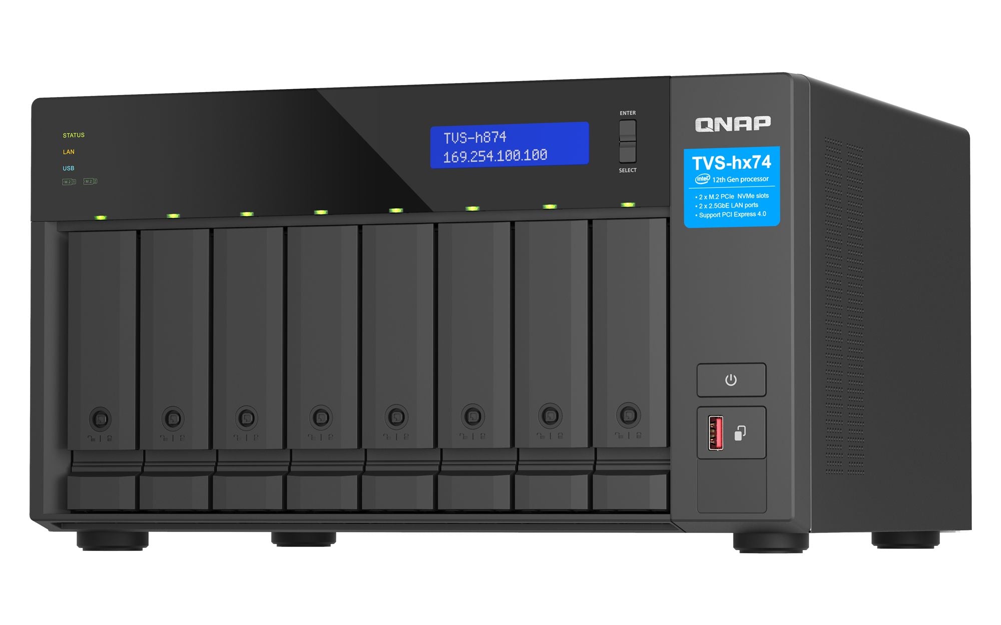8-bay QuTS hero NAS i7 12-core