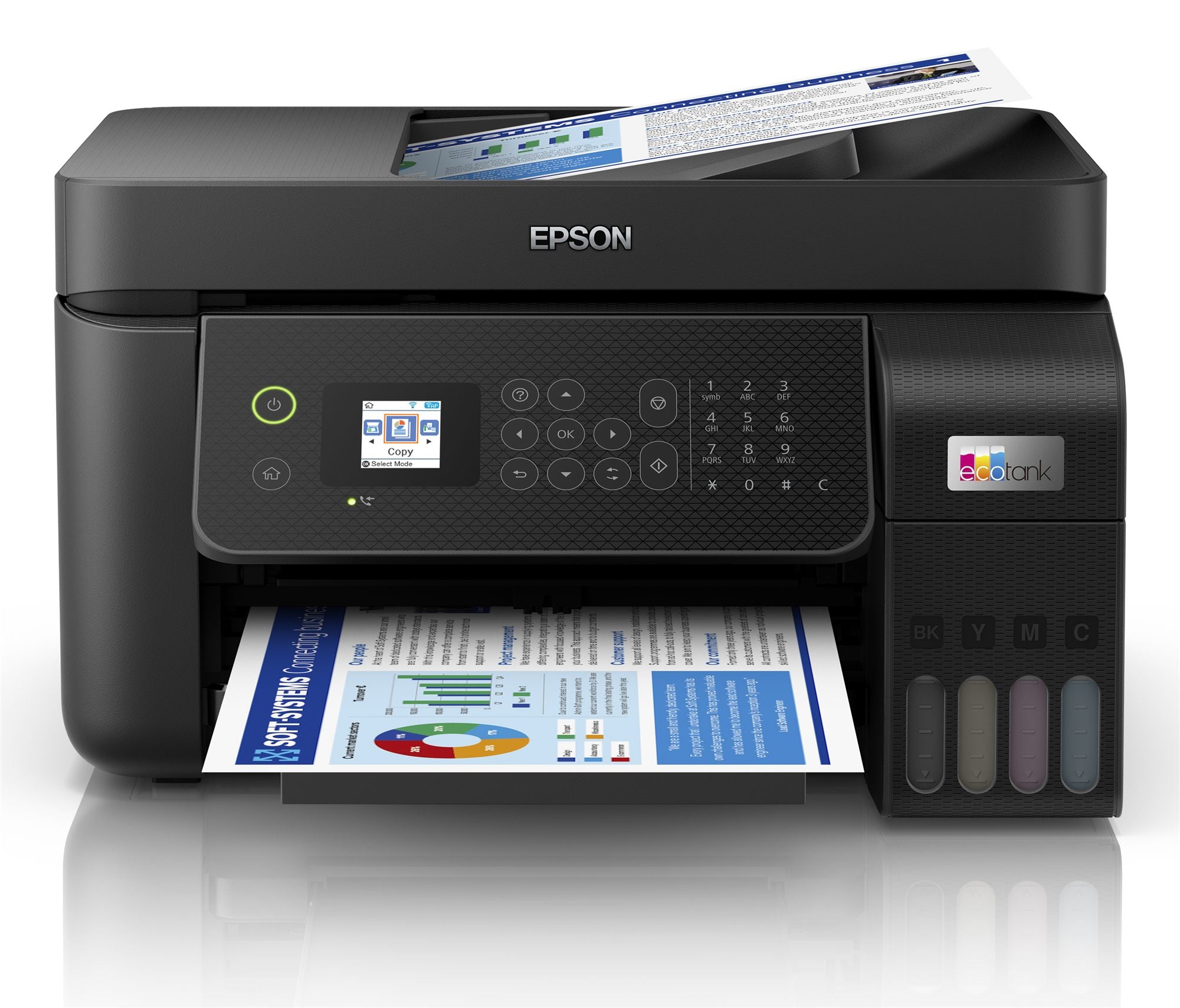 EPSON EcoTank ET-4800 MFP colour inkjet refillable A4 10ppm Print 100sheets USB LAN Wi-Fi Black