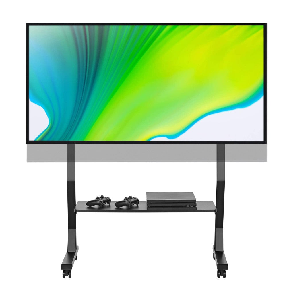 Techly ICA-TR325 Support TV mobile 45-90” jusqu'a 60kg étagere AV réglable