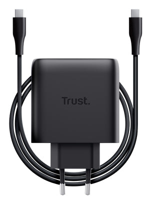 TRUST Chargeur GaN USB-C 65W Noir EU MAXO