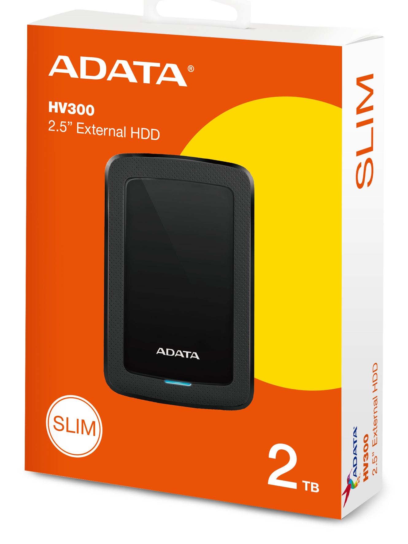 "ADATA HV300 disque dur externe 2 To 2.5"" 3.2 Gen 1 (3.1 Gen 1) Noir"