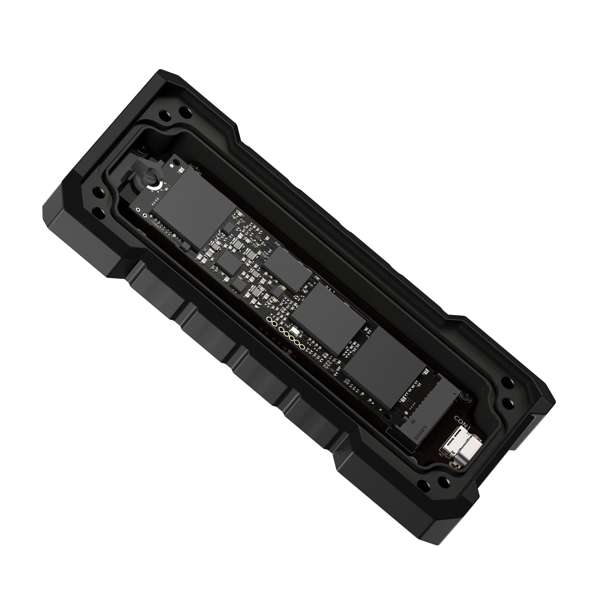 ASUS TUF Gaming A2-USB-C 3.2 Gen 2x2 SSD enclosure 20Gbps dual M.2 NVMe PCIe and SATA interfaces M.2 Q-Latch