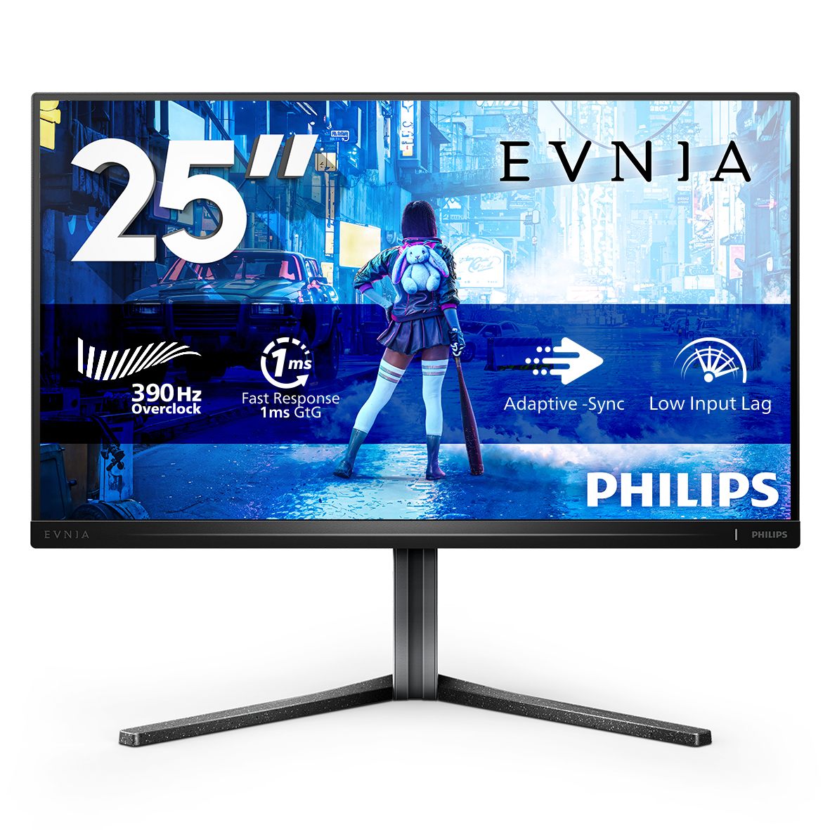 PHILIPS 25M2N5200U/00 24.5p IPS FHD 390Hz 400cd/m2 0.3ms HDMI 2.0x2 DP 1.4 pivot