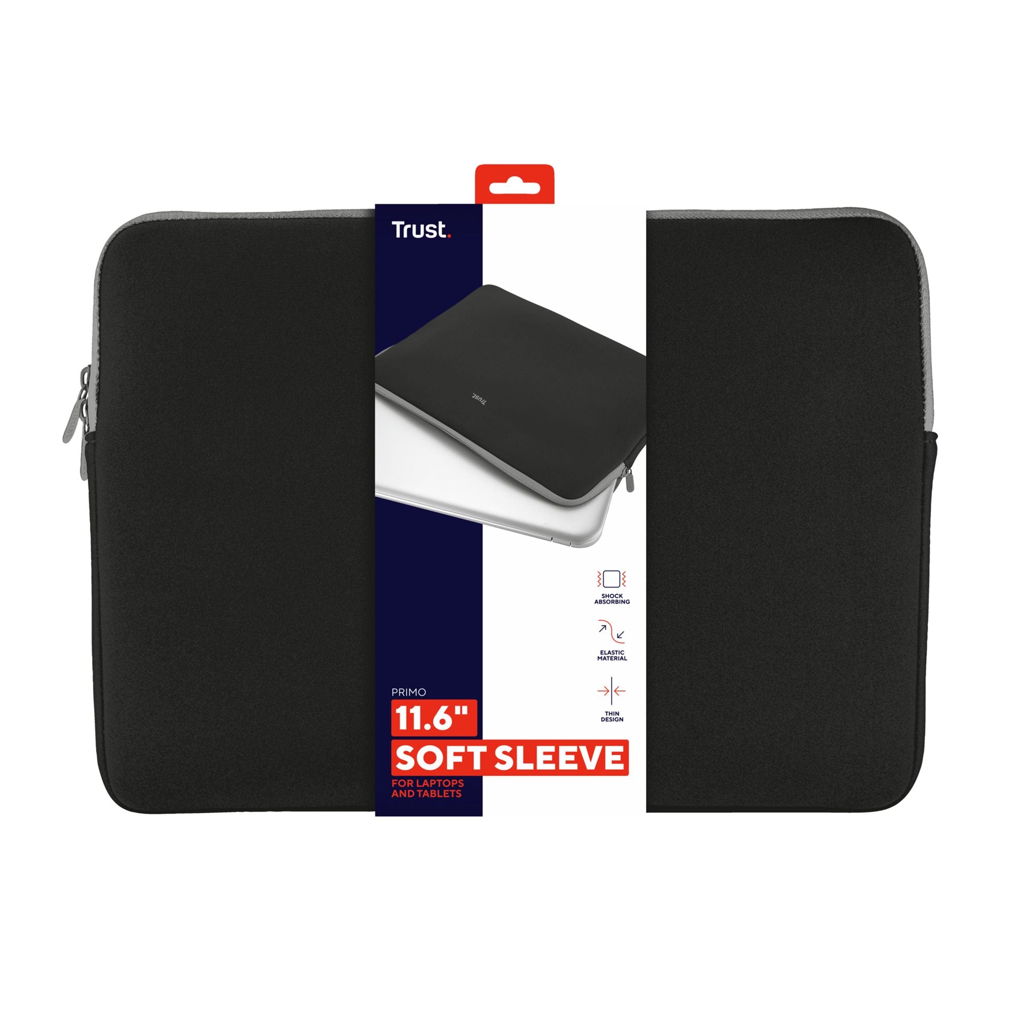 TRUST Housse de protection PRIMO pour ordinateur portable 11.6p - noire