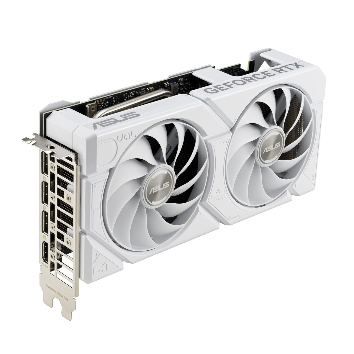 ASUS DUAL-RTX4070S-O12G-EVO-WHITE RTX 4070 SUPER OC 12Go GDDR6X 1xHDMI 2.1a 3xDP 1.4a