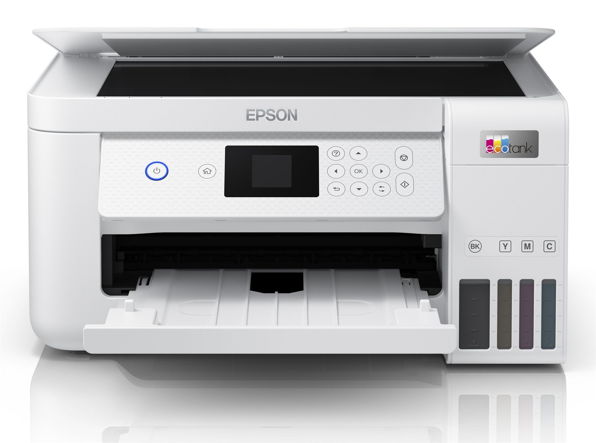 EPSON EcoTank ET-2856 MFP colour ink-jet refillable A4 10.5ppm print 100 sheets USB Wi-Fi white